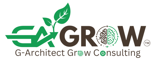 g architect grow consulting trans logo green grey